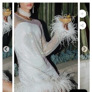 Untamed Petals Disco Sheer Dress (comes with white slip)!